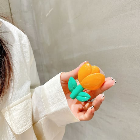 チューリップ花 スマホグリップ  可愛いFlower 折り畳み式グリップトーク  ポップソケット   スタンド機能付きM929