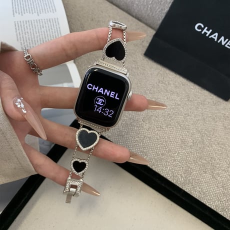 ビジューハート Apple watchバンド おしゃれアップルウォッチベルト Ultra3 series11 10 98 7 6 SE3 SE2  高級感[M4631]