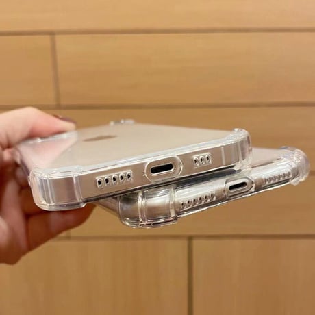 四角耐衝撃加工透明 iphone14/13promaxケース シンプル iphone12mini/11proカバー  ソフト 高透明感 使いやすい[M2141]