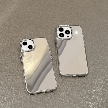 ミラー iPhone17Pro/17Airケース オシャレ 鏡面 iPhone16Pro/15promax/14カバー シンプル 丈夫 [M5551]
