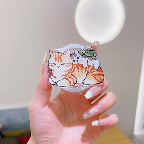 Panda Catスマホグリップ マグセーフ式 折り畳み式グリップトーク パンダ 卓上スタンド機能付き 耐久性あり ギフトに最適[M3749]