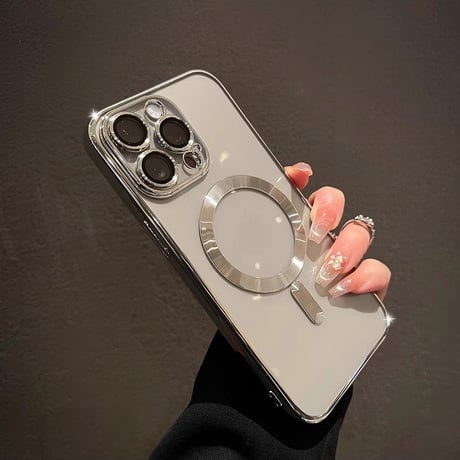 ワイヤレス充電 iPhone16Pro/16Promaxケース MagSafe 黄ばまないiPhone15pro/14/13カバー レンズ保護 ソフトケース[M4801]