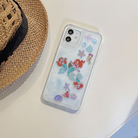 人鱼姫 グリッター iphone13/12ケース キラキラ iphone11pro/SE2/XSカバー 綺麗  面白い 頑丈 M903