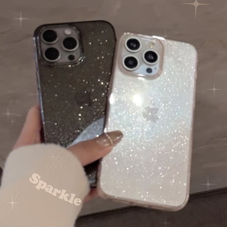 定番 iPhone16pro/16promaxケース キラキララメ iPhone15pro/14pro/13/12カバー 黄ばまない クリアケース [M5085]