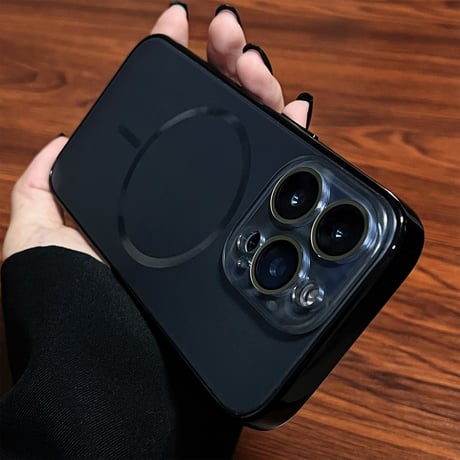 強力マグネット iPhone16pro/16promaxケース ワイヤレス充電 耐衝撃iPhone15pro/14/13カバー カメラ保護 艶感 耐久性 [M5340]