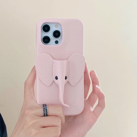 象 iPhone15/14proカバー レザー製 iPhone13pro/12/11proケース かわいい 高品質 有名人愛用ギフトにおすすめ [M3402]