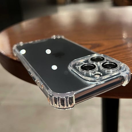 耐衝撃加工高透明 iphone14/13proケース  カメラレンズ全面保護  iphone11proカバー  金属製ボタン 高品質シンプルクリアケース[M1951]