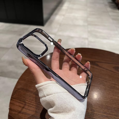 高透明黄ばまない iPhone14pro/14promaxケース  高品質メッキ アイフォン13pro/12proカバー 高級感  頑丈  シンプル 男女兼用[M2547]