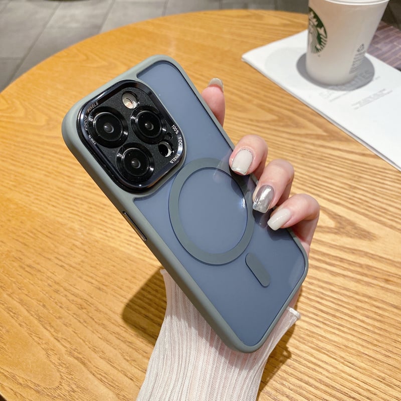 ナチュラルチタン iPhone15pro/15promaxケース ブラックチタン Magsaf