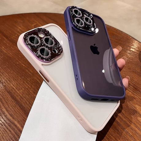 大人気 iPhone16pro/16plusケース キラキラカメラカバー 黄ばまない  iphone15pro/14/13/12proケース 丈夫 シック[M3861]