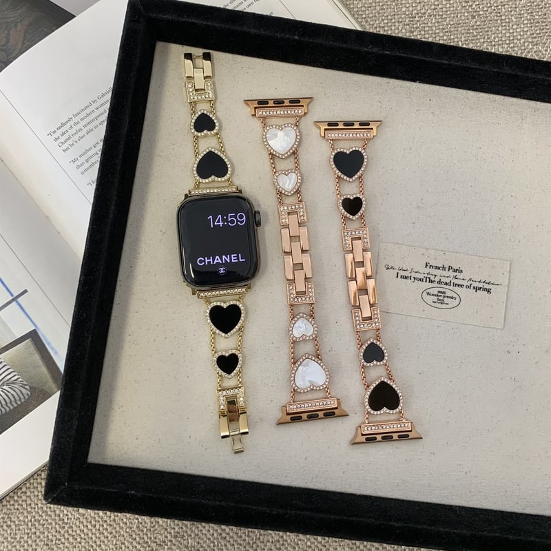 アップルウォッチバンド ベルト Apple Watch ケース　センタービジュー アップルウォッチ バンド付き カバー 女性 保護ケース ベルト付き 49mm