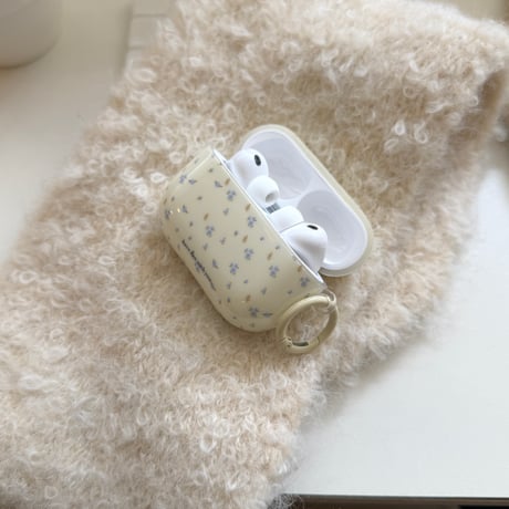 春向け Airpods Pro3ケース 花柄 Airpods 4/3カバー  AirpodsPro2/1  リング付 韓国っぽ 淡色系コーデ [M6099]