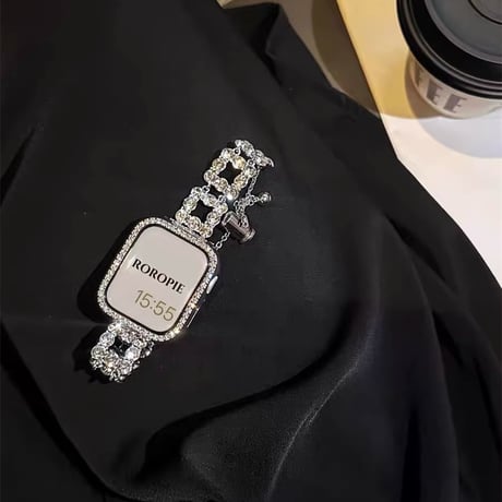 メタルビジュー Applewatch 10ベルト キラキラ 高級感 Ultra2/1/SE2/1/Series9/8/7/6/5/4/3/2/1アップルウォッチバンド おしゃれ[M4622]