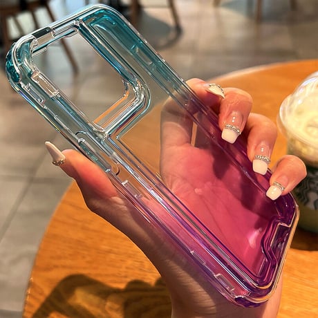 耐衝撃おしゃれ アイフォン14Plus/14proカバー グラデーションカラー iphone13/12pro/11ケース 黄ばまない  頑丈 耐久性あり[M2223]