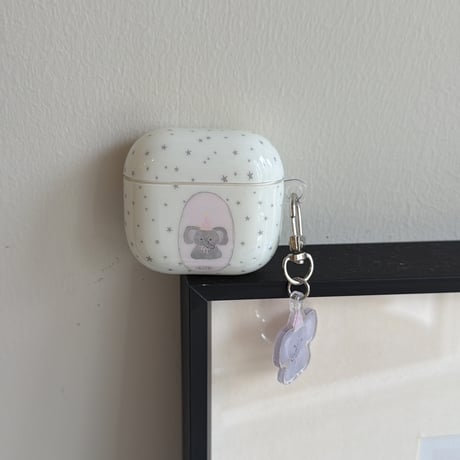 象 Airpods Pro3ケース かわいい Airpods4/3カバー pro2/pro1 リング/キーホルダー ギフトにおすすめ[M6327]