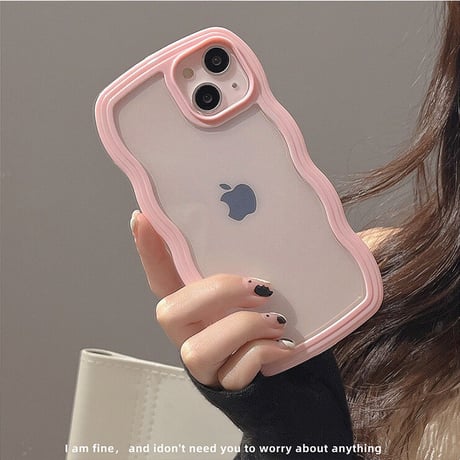 【iPhone16対応】波デザインの枠 iphone15/14/13/12promaxケース  耐衝撃 クリア iphone11/XSMAXカバー  頑丈 耐久性 人気品[M1732]