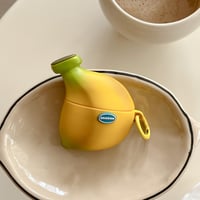 バナナ AirpodsPro3ケース 美味しそう Airpods4/3カバー AirpodsPro第2/1世代 カラビナ付き ギフトにおすすめ[M6357]