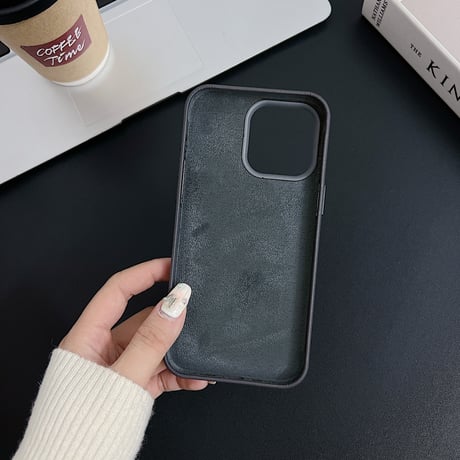 レザー MagSafe iPhone15Pro/15Promaxケース  無地シンプル 高品質 男女兼用 iPhone14/13Proカバー 高級感[M3666]
