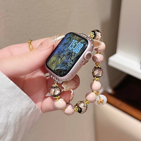 瑠璃グリポワ Apple watch10/9 バンド Ultra series8 7 6 5 4  3 2 SE SE2 オシャレアップルウォッチベルト おしゃれ 高級感[M5290]