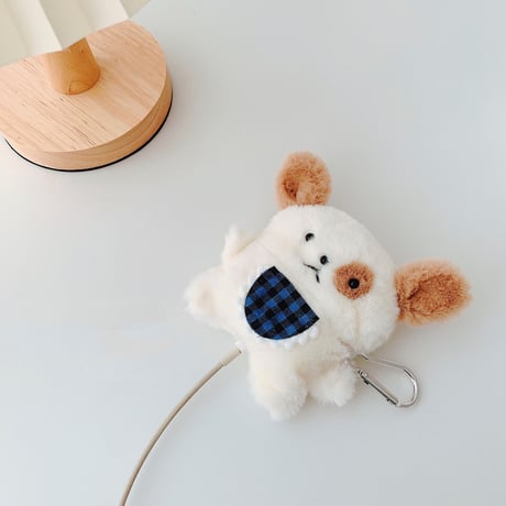 可愛い犬ちゃん airpods3ケース ぬいぐるみdog airpodsproカバー  高品質 可愛い動物デザイン 温かい フック付M1298