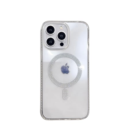 オーロラカラー光る iPhone15pro/15promaxケース MagSafe対応黄ばまない 高透明iphone14pro/13promaxカバー 丈夫 [M4155]