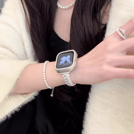 豪華ダイヤ  AppleWatchバンド エレガント AppleWatchベルト Series 11/10/9/8 SE3/2  Ultra3/2/1 高級感高品質  美しい[M6223]