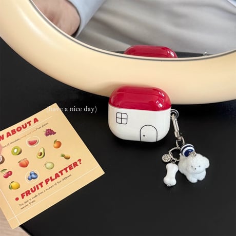 可愛すぎ Airpods4ケース 家 犬ちゃんキーホルダー エアポッズ3/Pro2ケース airpodspro2カバー 丈夫 ギフトにおすすめ[M5393]