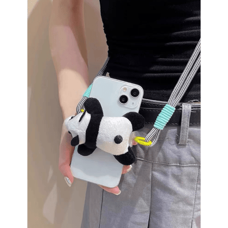 Pandaショルダーストラップ 肩掛け紐  落下防止 かわいい 全機種対応 取り付け簡単 ギフトにおすすめ[M3723]