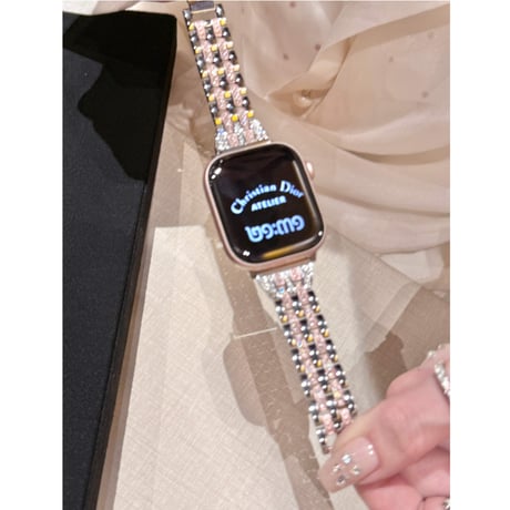 ダイヤ AppleWatchバンド 高級感 上品 AppleWatchベルト Series 11/10/9/8 SE3/2  Ultra3/2/1 高品質 キラキラ感たっぷり[M6456]