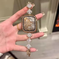 ダイヤ Apple watch series10 バンド クローバー オシャレ アップルウォッチseries 9 8 7 6 5 4 SE Ultra  大人ファッション 高級感たっぷり[M4751]