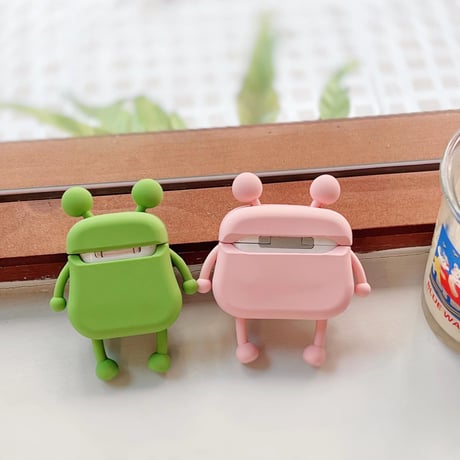 可愛いカエル airpods3ケース  お揃い airpodsproカバー  超キュート 頑丈  シリコン プレゼントにおすすめ[M2132]