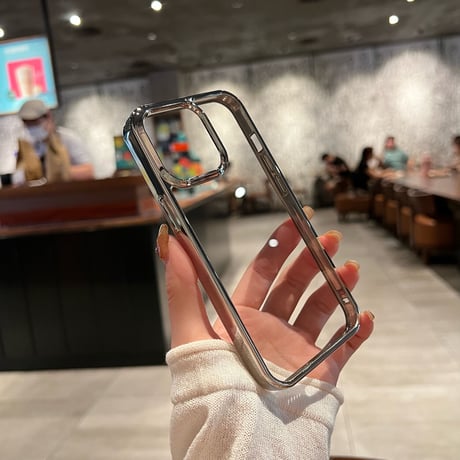 高透明黄ばまない iPhone14pro/14promaxケース  高品質メッキ アイフォン13pro/12proカバー 高級感  頑丈  シンプル 男女兼用[M2547]