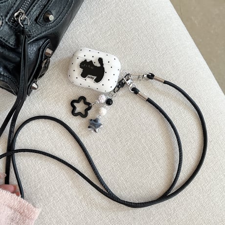 可愛い猫ちゃん AirpodsPro3ケース キーホルダー/ショルダーストラップ エアポッズ4/3  AirpodsPro2/Proカバー ギフトにおすすめ [M5719]