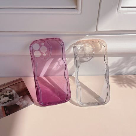 高級感透明  iphone14pro/14plusケース パープル/グレー アイフォン13/12/11カバー  お揃い  個性 耐衝撃 プレゼントにおすすめ[M2494]