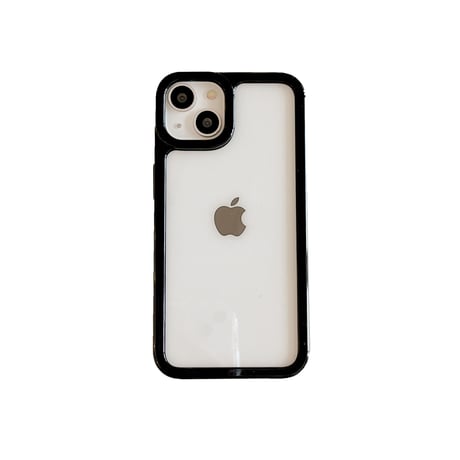 頑丈黄ばまないiphone14/13proケース 透明 アクリル素材 アイフォン12/11カバー  カラー枠 お揃い 男女向け 持ち運びやすい[M2942]