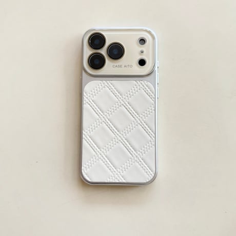 菱形皮製 iPhone17Pro/17ケース シンプル風 iPhone16/15promax/14/13proカバー カメラカバー付き オシャレ[M6102]