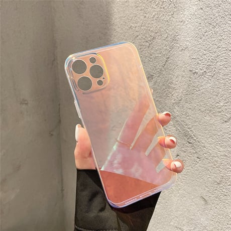 オーロラカラー iphone13mini/13proケース キラキラグラデーションカラー iphone12/11promaxカバー  高透明感 綺麗M1010