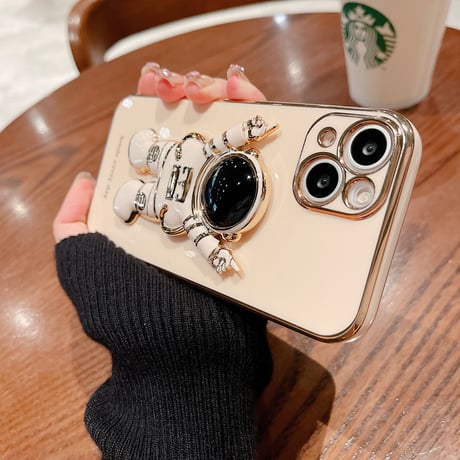 宇宙飛行士 iphone14/13promaxケース  スタンド機能 iphone12/11promaxカバー  高品質  可愛い[M2056]