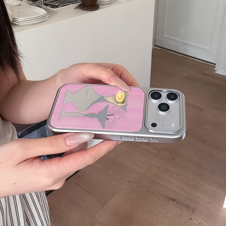 花瓶ミラー iPhone17Pro/17ケース メッキ iPhone16ProMax/15Pro/14ケース 耐久性に優れる 便利人気品[M6540]