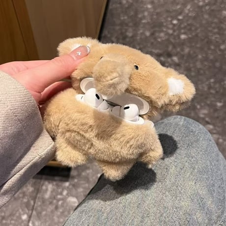 象ぬいぐるみ Airpods4ケース もふもふ AirpodsPro2ケース airpods3/2ケース ギフトにおすすめ めっちゃ可愛い[M5484]