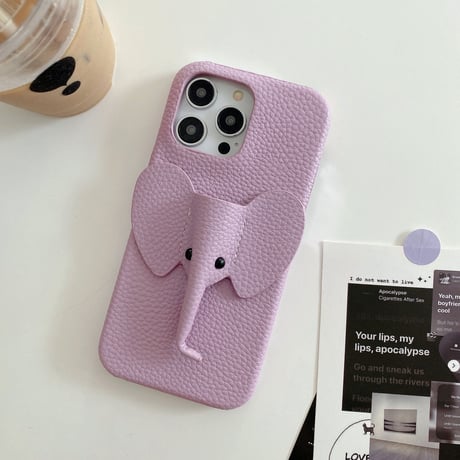 象 iPhone15/14proカバー レザー製 iPhone13pro/12/11proケース かわいい 高品質 有名人愛用ギフトにおすすめ [M3402]