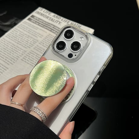 きれい スマホグリップスタンド グラデーションカラー マグネットタイプ  可愛い キラキラ トレンド感 実用 ギフトにおすすめ[M4424]