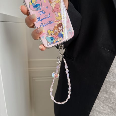 クリスタル熊ちゃん ストラップ ロング/ショート バックチャーム 高級感 キラキラ きれい 大人可愛い オシャレ 取り付け外し簡単 [M4729]