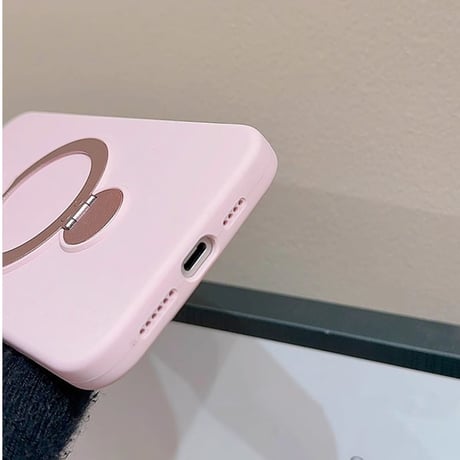 リング付 iPhone16/16Proケース Magsase対応 シリコン iPhone15/14Pro/13ケース 多機能 指紋防止 丈夫  [M4592]