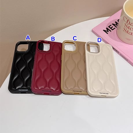皮 水紋 iPhone15/15Proケース シック iPhone14Pro/13/12Proカバー  ファッションセンスいい 高級感[M3792]