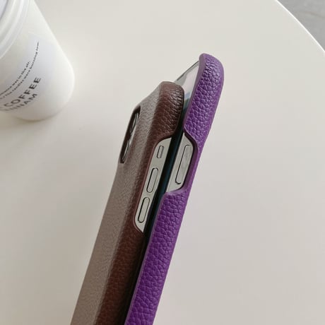革製 iPhone14plus/14proカバー シンプル風 アイフォン13pro/12mini/11proケース おそろい 高品質 使いやすい [M2571]