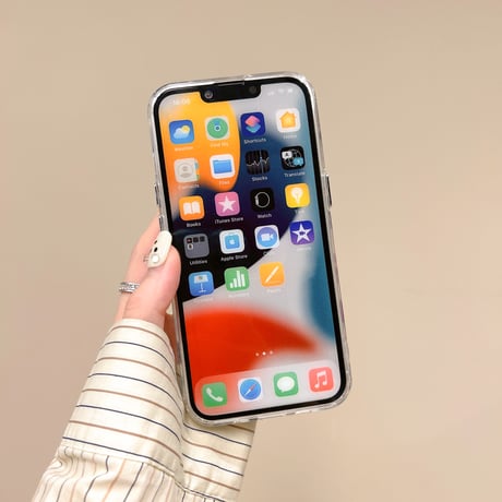 金属リボン iPhone16/15proケース パール iPhone14/13pro/12クリアケース かわいい 女子力高い[M4440]