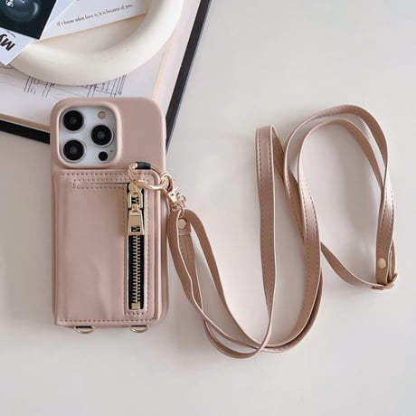 iPhone15/15proケース カード収納/小銭入れ  レザー アイフォン14/13/12ケース ストラップ 高品質 多機能[M3536]