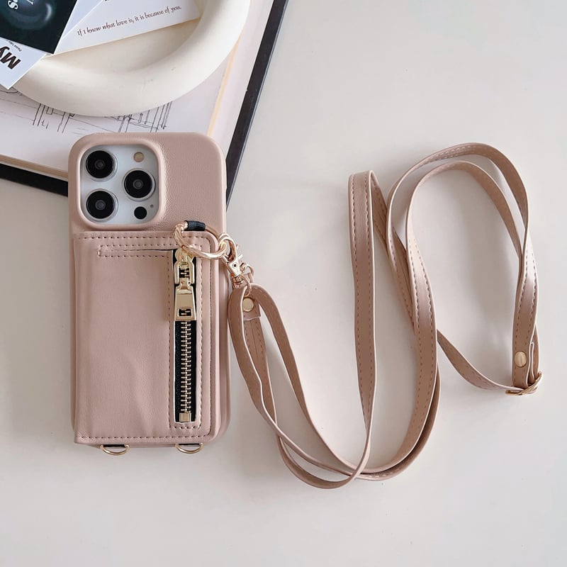 iPhone15/15proケース カード収納/小銭入れ レザー アイフォン14/13/12