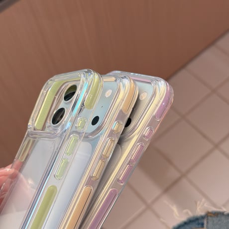 高透明耐衝撃 iPhone17Pro/17ケース 多彩フレーム シンプル風 iPhone16ProMax/15Pro/14カバー 黄ばまない[M6409]